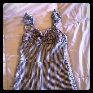 Cropped Jumper, Navy & White